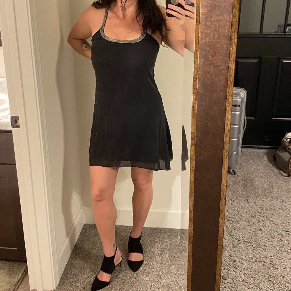 100% Silk Lined Hi Low Camisole Top Dress Sz Small